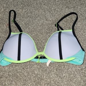 Victoria's Secret VS Blue Color Block  Bikini Top 34C
